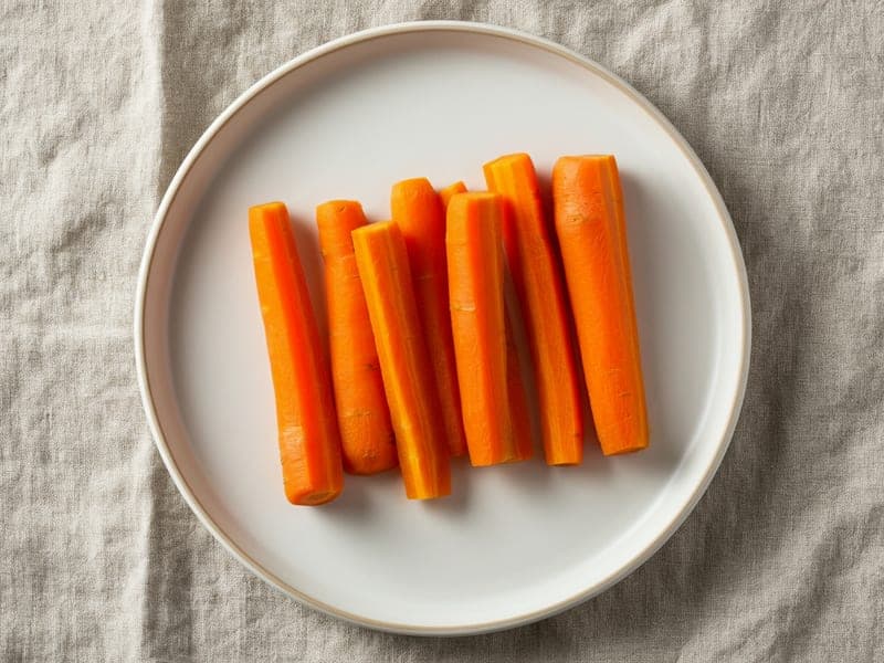 Bastoncini di carota dolce al vapore — ricetta BLW per bambini 6 mesi