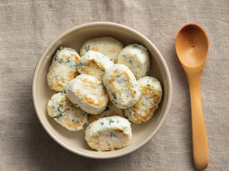 Bocconcini di pollo allo yogurt — ricetta BLW per bambini 9 mesi