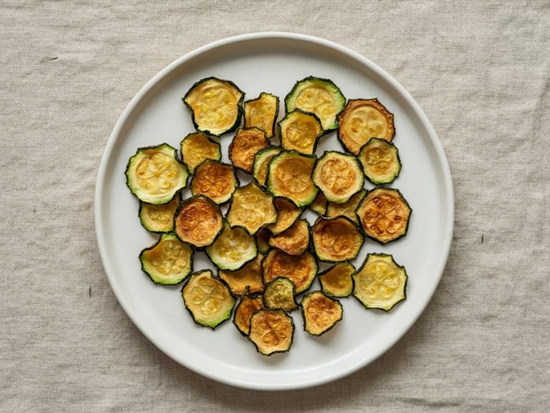 Chips di zucchine al forno croccanti — ricetta BLW per bambini 12 mesi