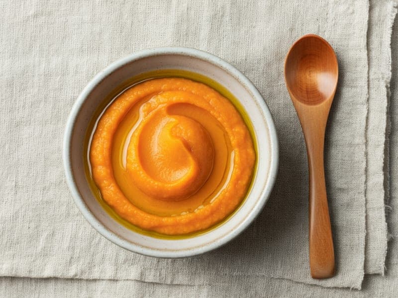 Crema di lenticchie rosse e carota — ricetta BLW per bambini 6 mesi