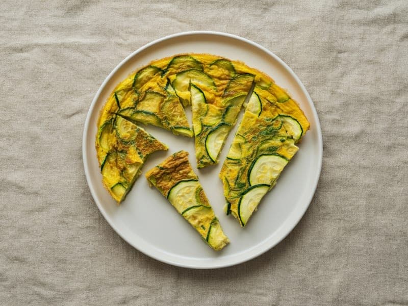 Frittata di zucchine a listarelle — ricetta BLW per bambini 9 mesi