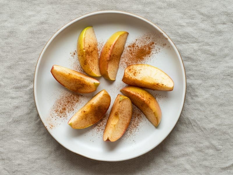 Mela cotta al vapore con cannella — ricetta BLW per bambini 6 mesi
