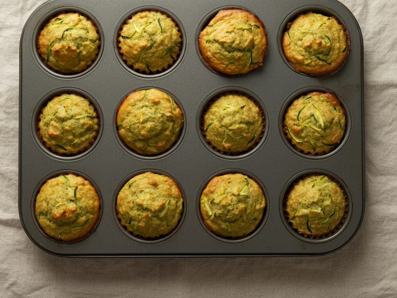 Muffin salati alle zucchine — ricetta BLW per bambini 9 mesi