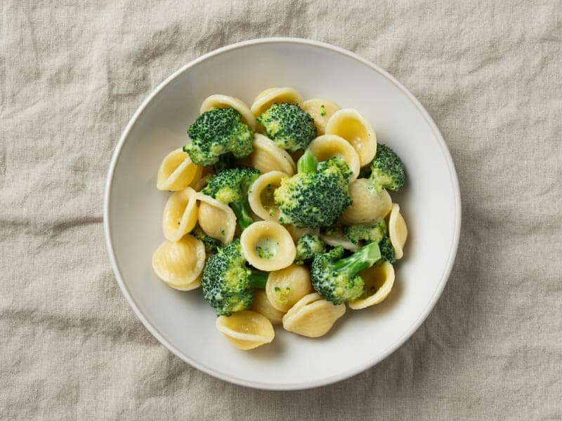 Orecchiette con broccoli — ricetta BLW per bambini 9 mesi
