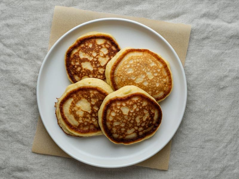 Pancake alla pesca e yogurt — ricetta BLW per bambini 9 mesi