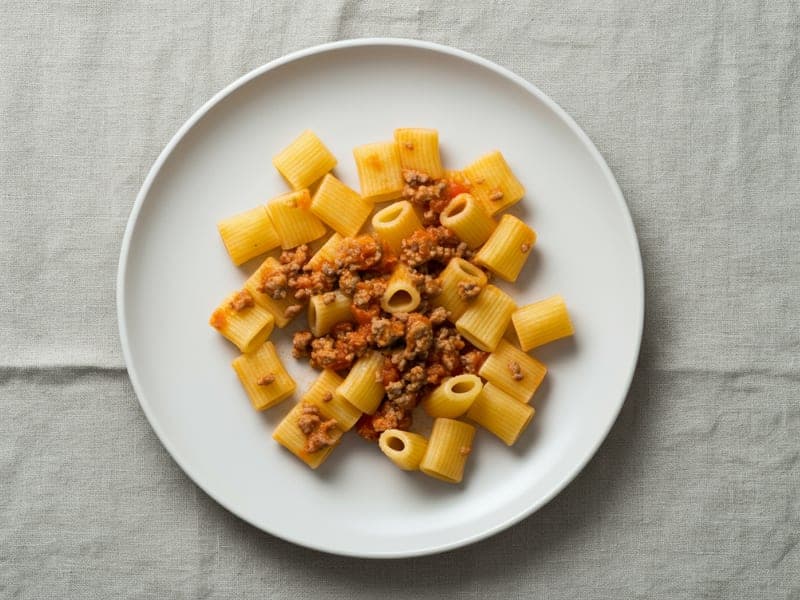 Pasta al ragù leggero — ricetta BLW per bambini 9 mesi