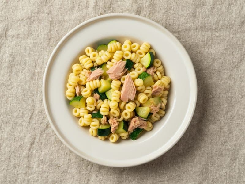Pasta al tonno e zucchine — ricetta BLW per bambini 12 mesi