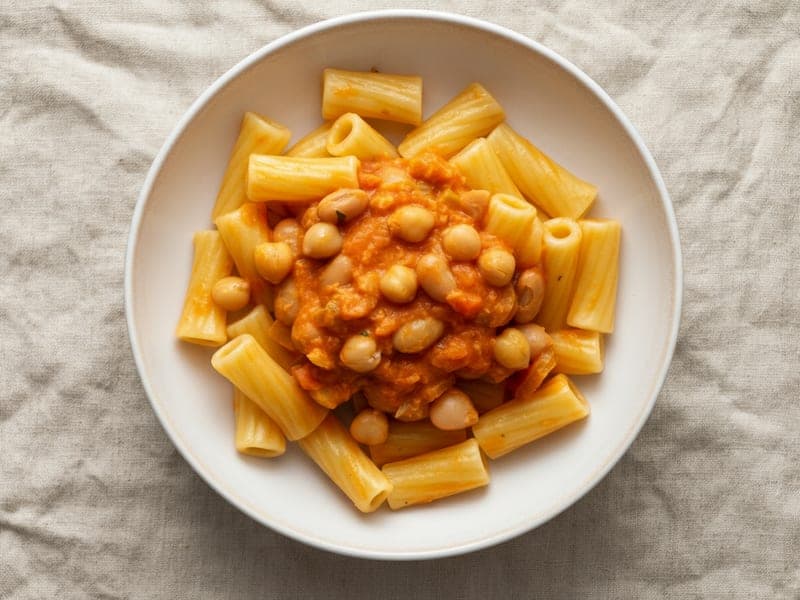 Pasta e fagioli cremosa — ricetta BLW per bambini 12 mesi