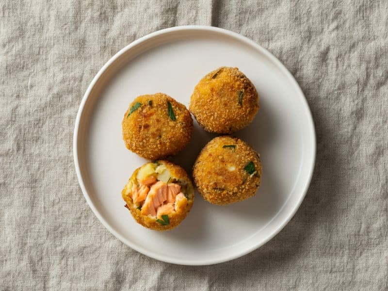 Polpette di salmone e patate — ricetta BLW per bambini 12 mesi