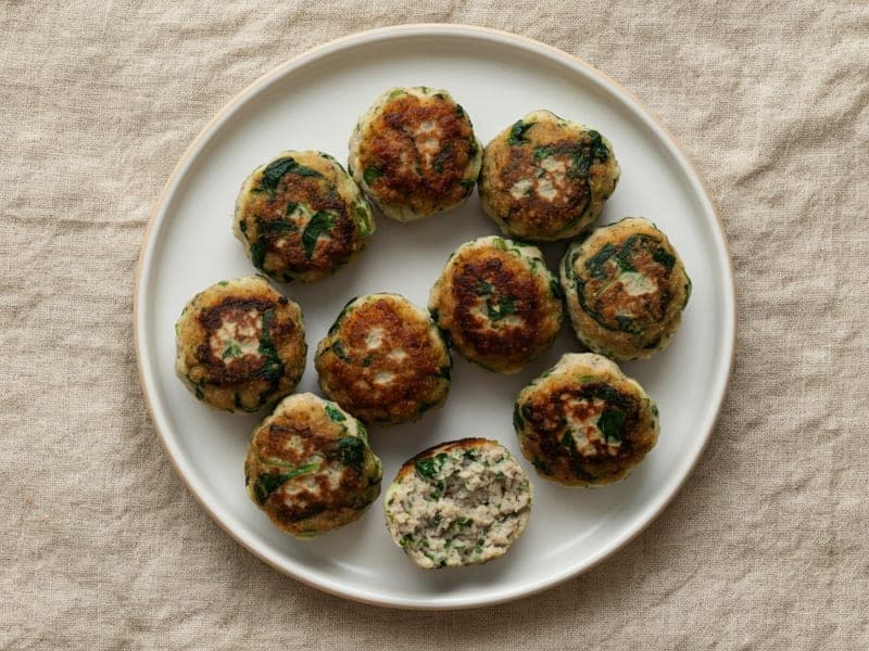 Polpette di tacchino e spinaci — ricetta BLW per bambini 12 mesi