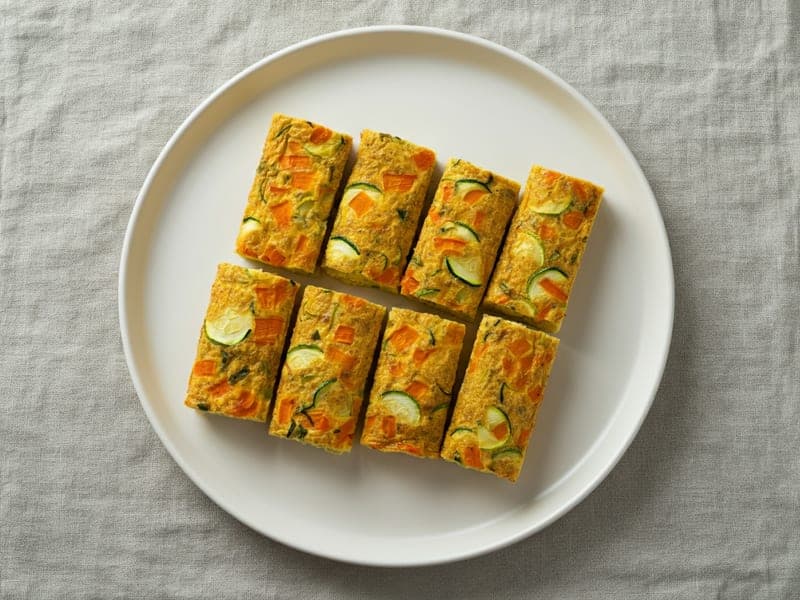 Quiche di verdure senza crosta — ricetta BLW per bambini 12 mesi