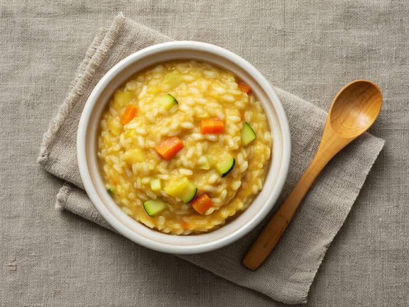 Risottino di carote e zucchine — ricetta BLW per bambini 6 mesi