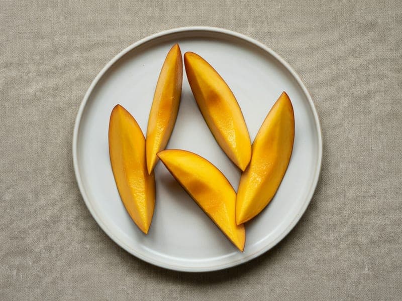 Spicchi di mango maturo — ricetta BLW per bambini 6 mesi