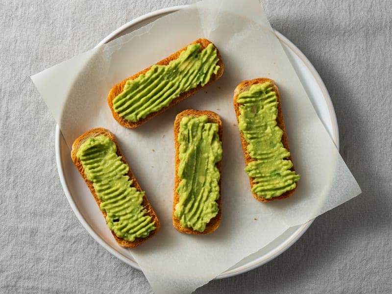 Toast integrale con crema di avocado — ricetta BLW per bambini 12 mesi