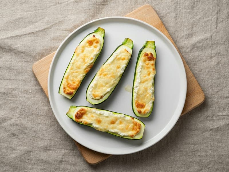Zucchine ripiene di ricotta — ricetta BLW per bambini 9 mesi
