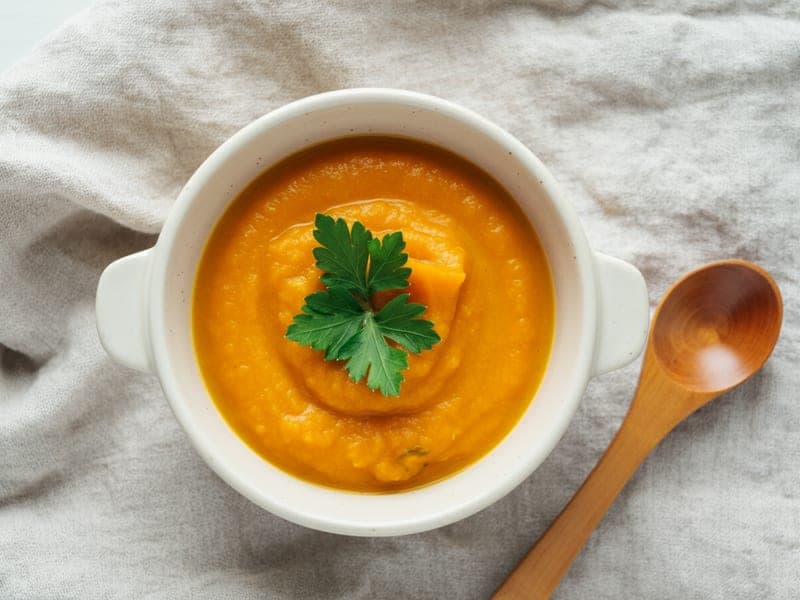 Zuppa di legumi e verdure — ricetta BLW per bambini 12 mesi